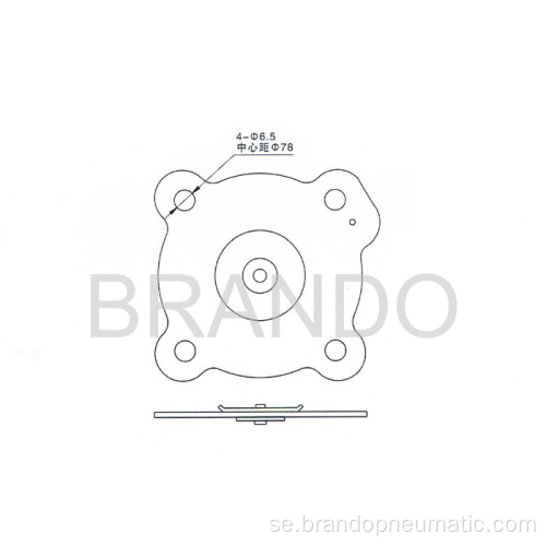 3/4 tum ASCO SCG353A043 puls ventil vita membran